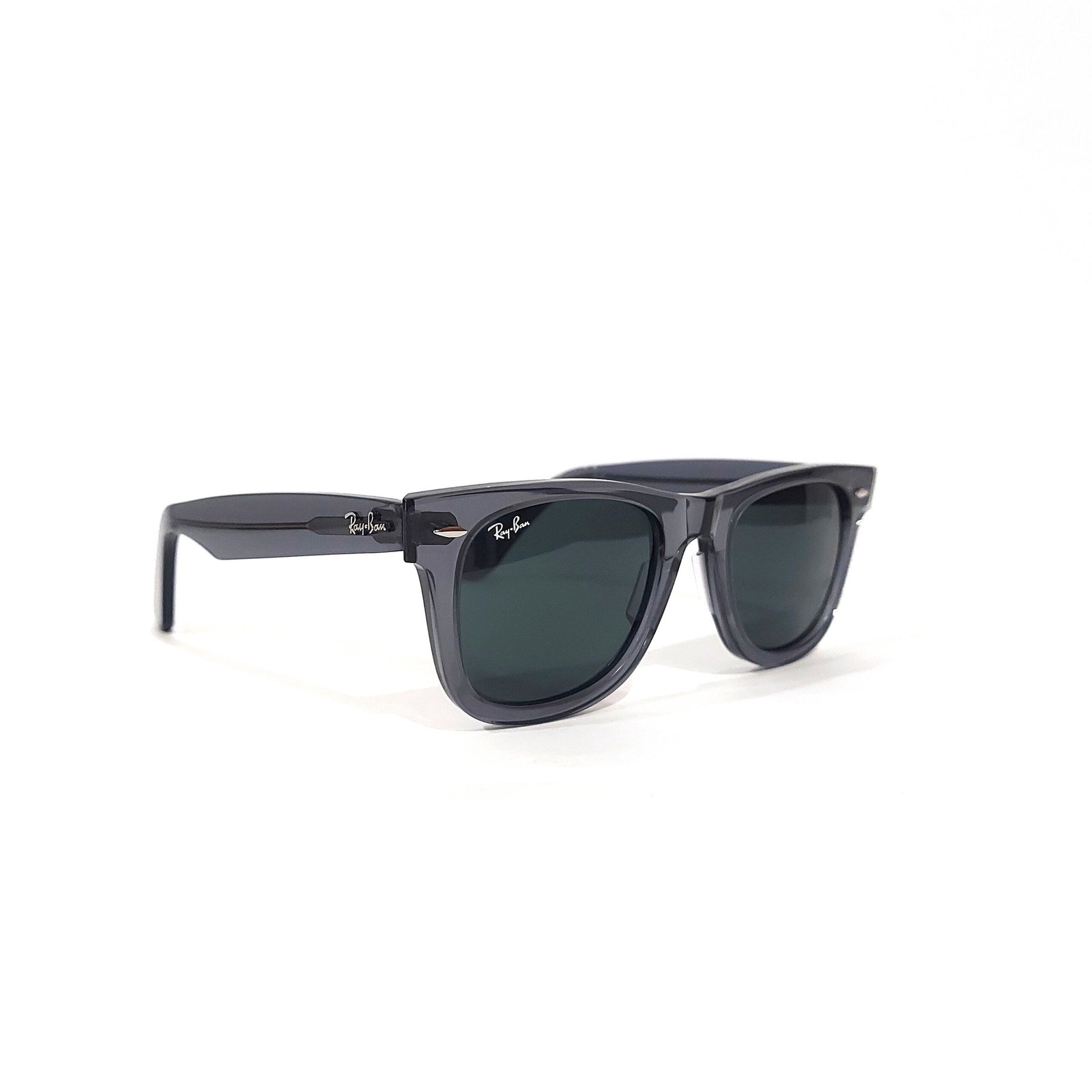 RayBan RB2140 Wayfarer Sunglass Acetate Transparent Ash Frame Lens Black